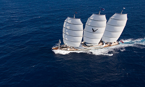 Luxury sailing yacht