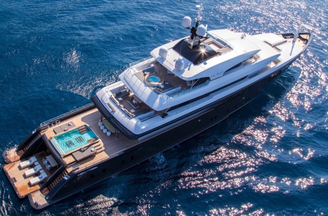 blue icon yacht